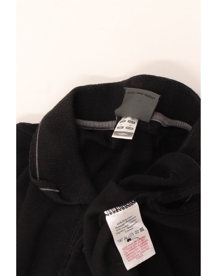 Мужская рубашка поло Umbro, средний черный хлопок