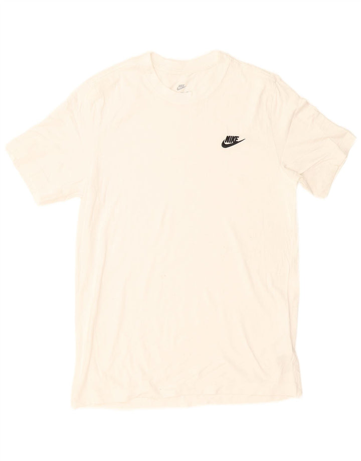 NIKE Mens T-Shirt Top Medium White Cotton