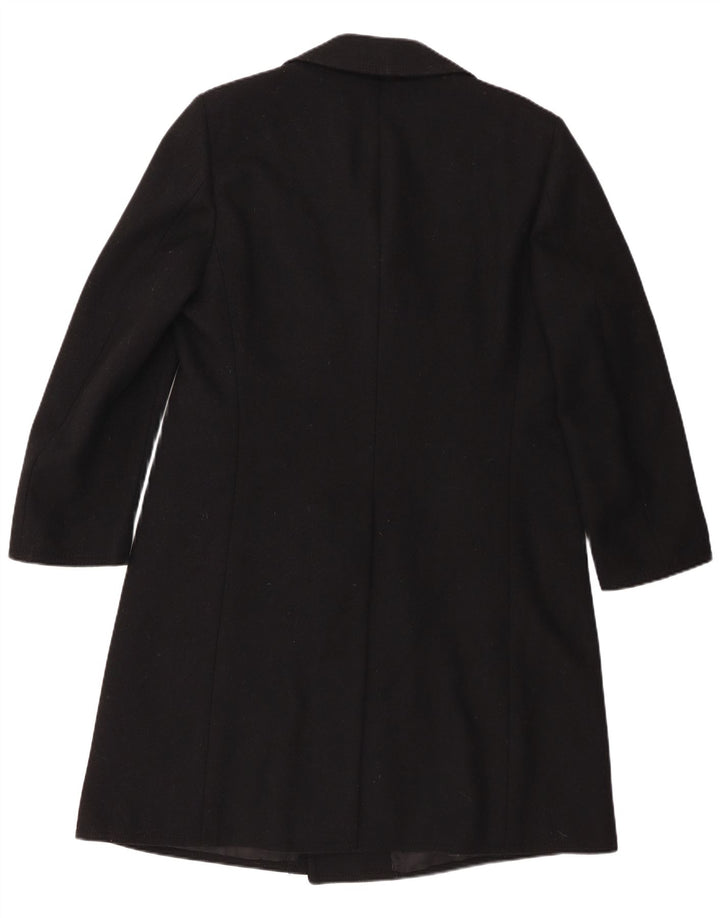 Винтажное мужское двубортное пальто IT 54 2XL, черная шерсть