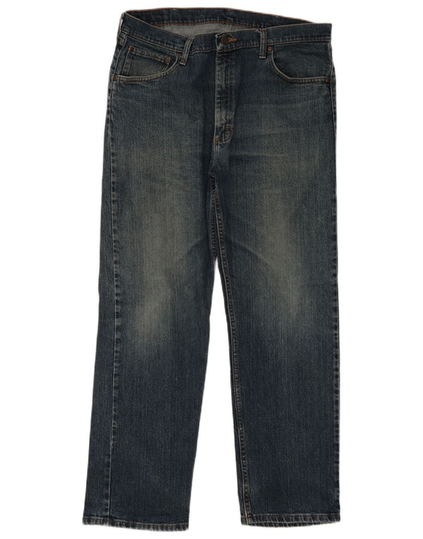 Мужские прямые джинсы Wrangler стандартного кроя W38 L30, синие, хлопок