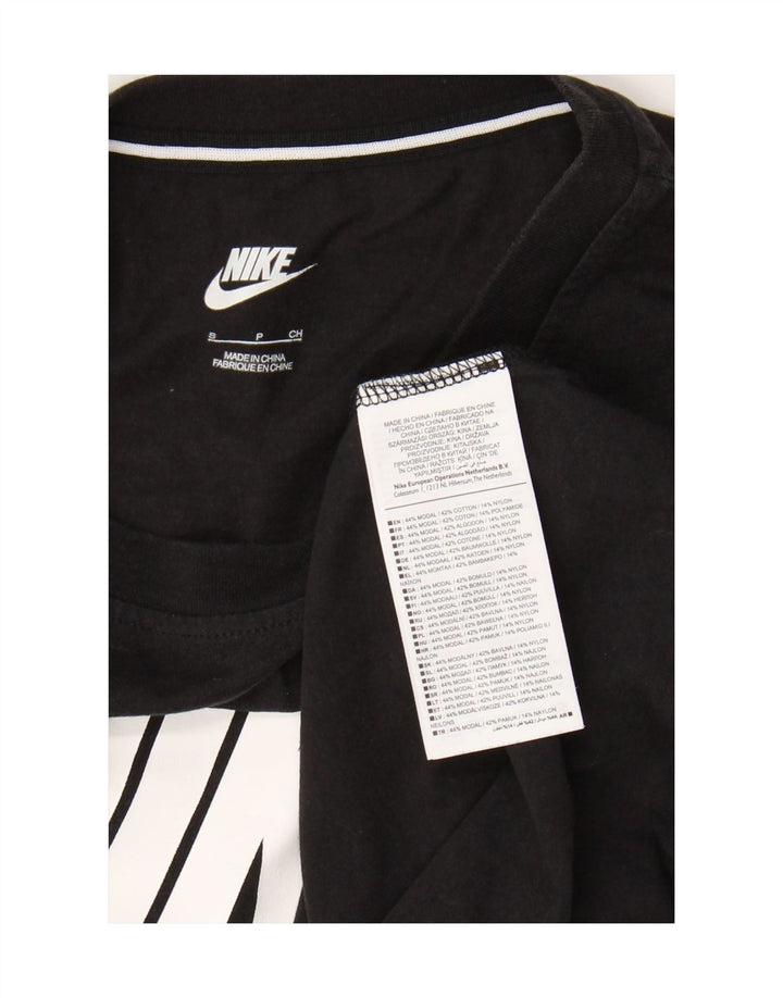 NIKE Mens Graphic T-Shirt Top Small Black Modal Vintage Nike and Second-Hand Nike from Messina Hembry 
