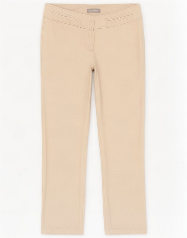 Женские прямые повседневные брюки Marks & Spencer UK 8 Small W26 L31 Бежевый