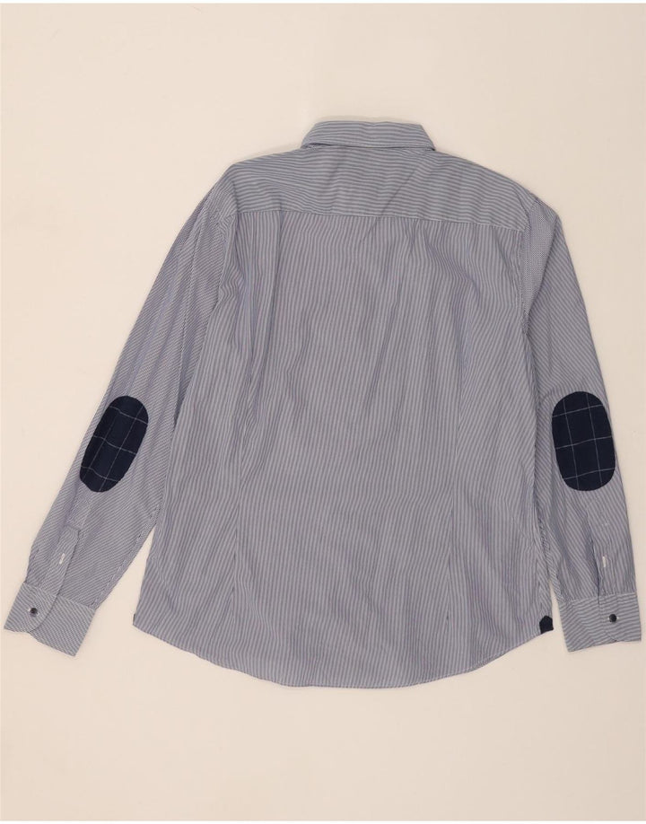 MASSIMO DUTTI Mens Shirt XL Blue Pinstripe Cotton Vintage Massimo Dutti and Second-Hand Massimo Dutti from Messina Hembry 