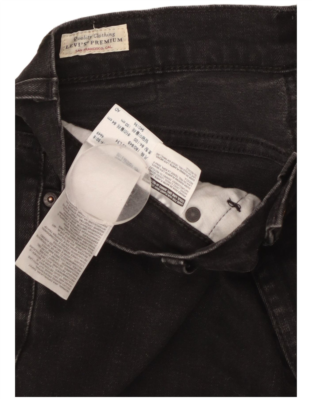 Мужские джинсы скинни LEVI'S 510 W33 L34, черный хлопок