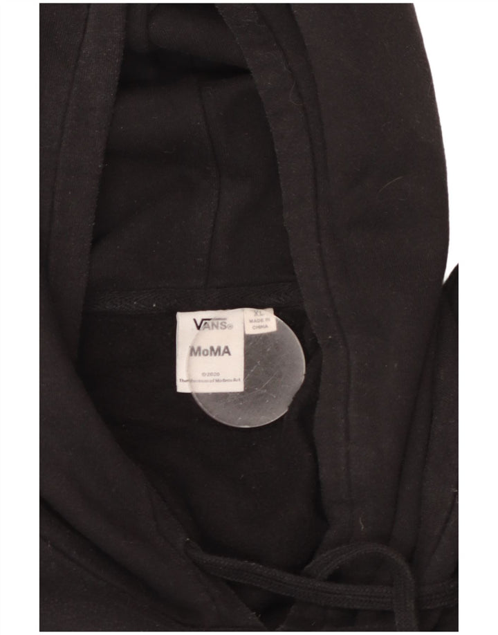 Мужской джемпер с капюшоном с рисунком VANS XL, черный, хлопок