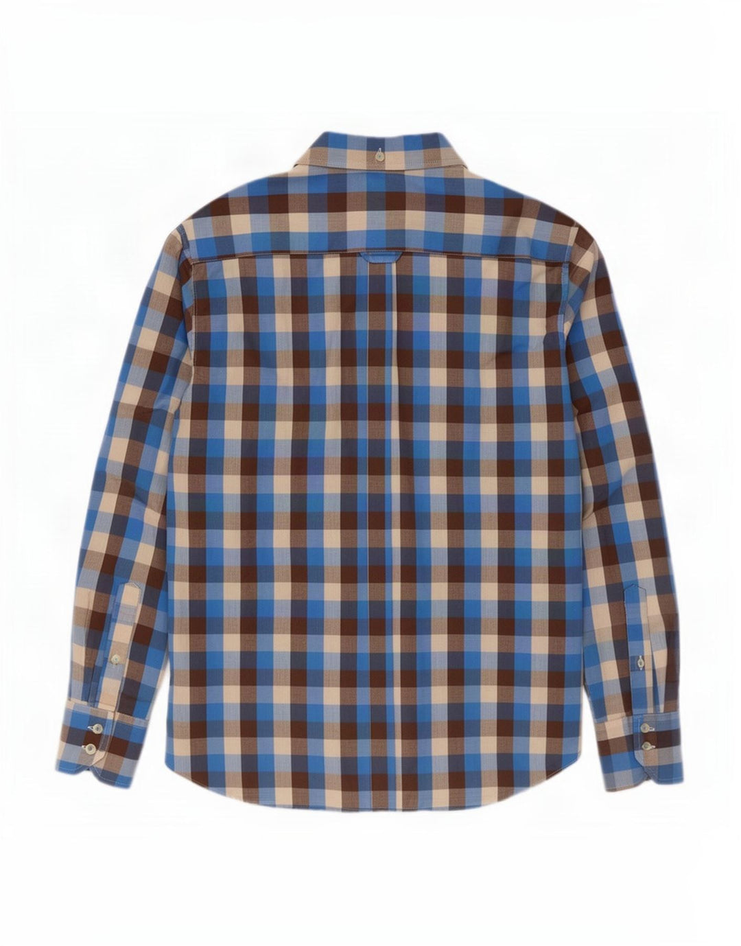 Мужская рубашка Ben Sherman XL, синяя, хлопок в мелкую клетку