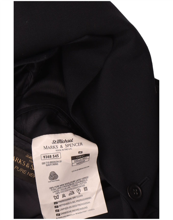 Мужской пиджак Marks & Spencer St. Michael, UK 40, средний, темно-синий