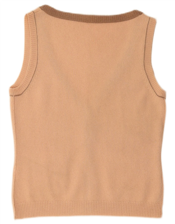 Женский укороченный кардиган без рукавов SCHUMACHER UK 14, большой розовый, шерсть