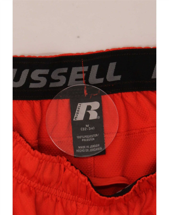 Мужские спортивные шорты Russell Athletic, средний красный полиэстер с цветными блоками