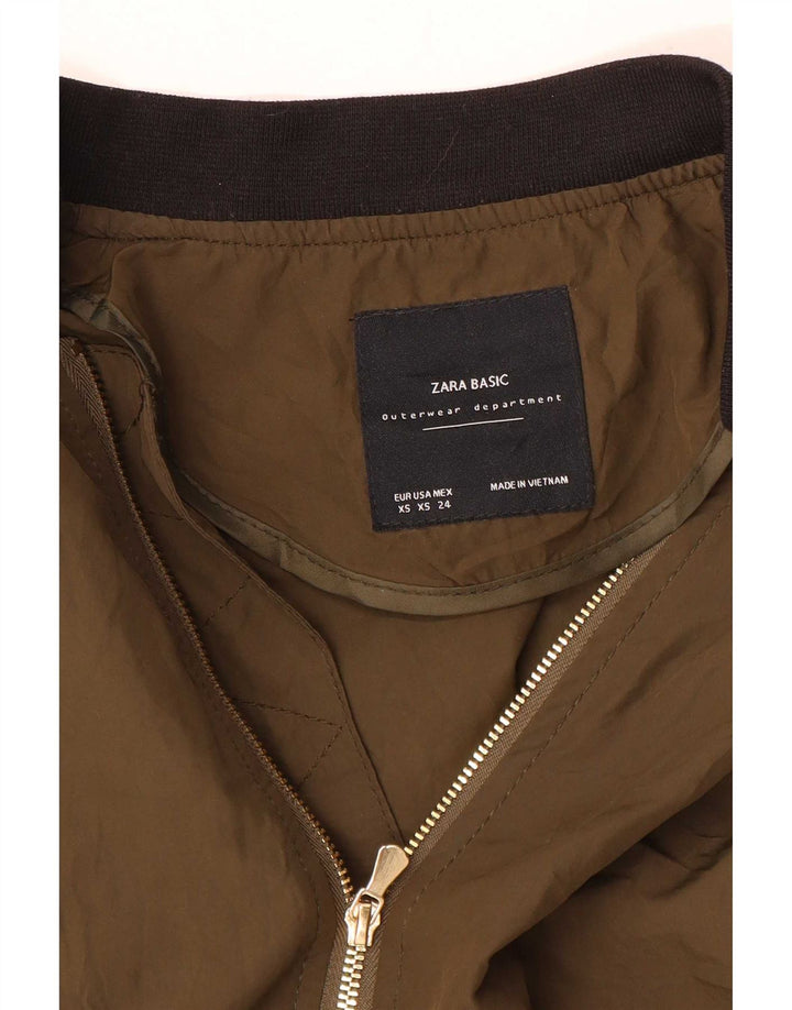 Женский бомбер оверсайз Zara UK 6 XS Коричневый
