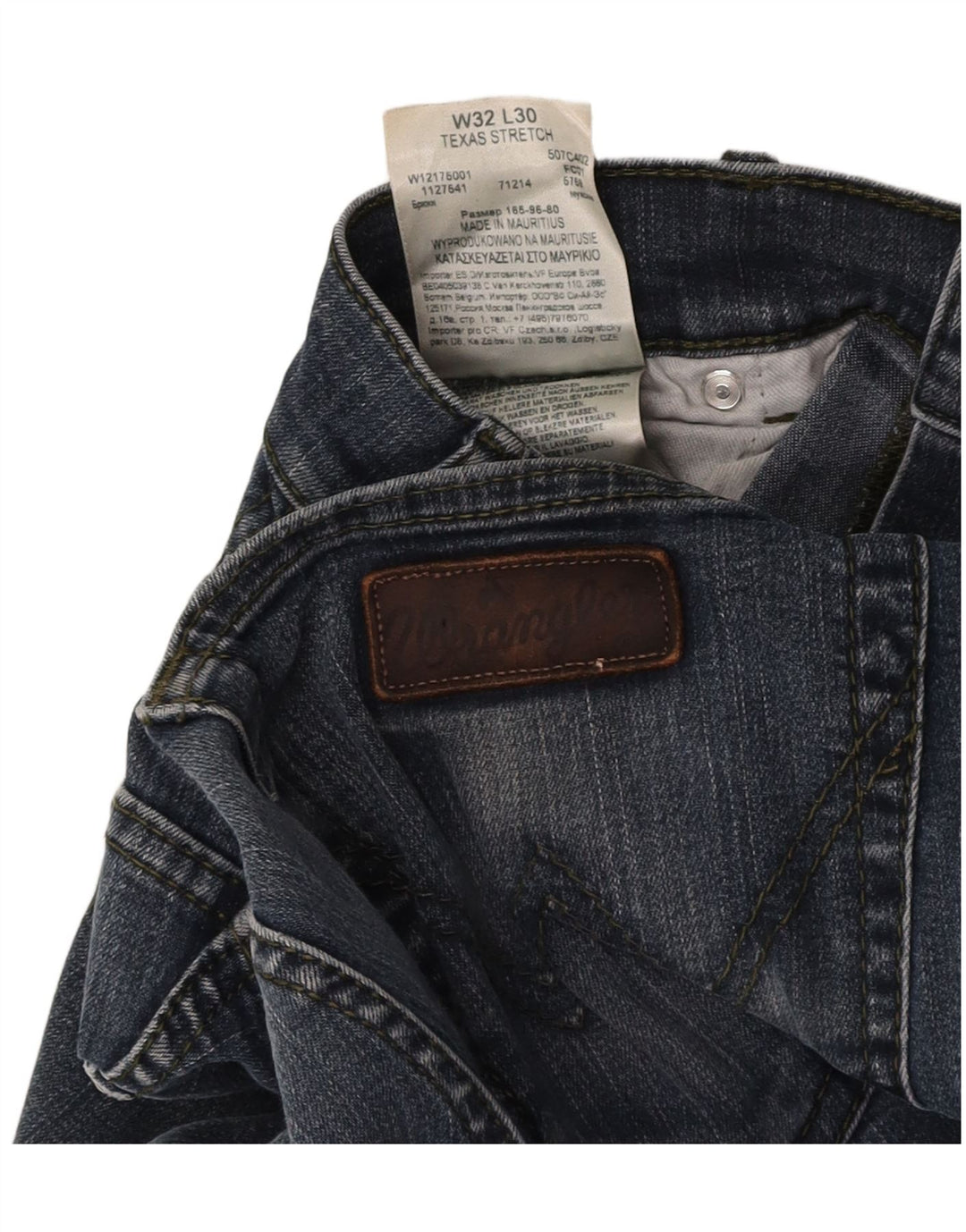 Мужские прямые джинсы WRANGLER Texas Stretch W32 L30, синий хлопок