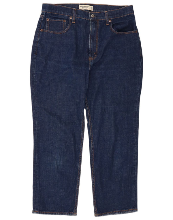 Женские укороченные джинсы Abercrombie & Fitch US 10, большие W30 L24, темно-синие