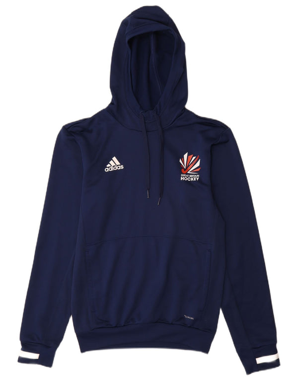 Мужской джемпер с капюшоном Adidas Great Britain XS темно-синий из полиэстера
