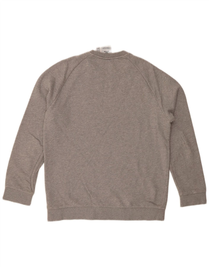 Мужской свитшот ADIDAS, хлопковый джемпер среднего серого цвета