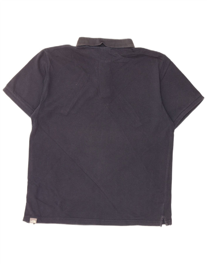 Мужская рубашка-поло THE NORTH FACE среднего размера, темно-синяя, хлопок