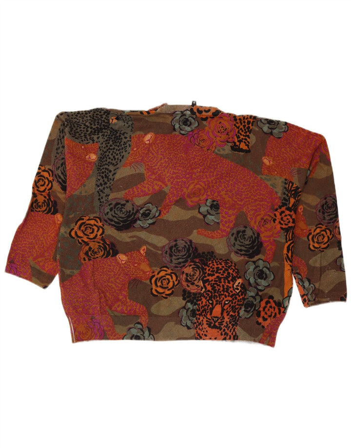 Женский джемпер с v-образным вырезом Desigual UK 14, средний разноцветный