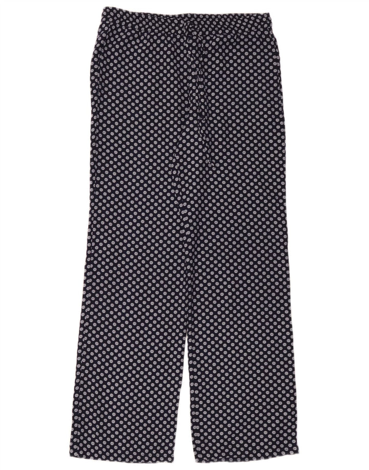 Женские широкие брюки Zara Medium W30 L32, темно-синий, пятнистый полиэстер