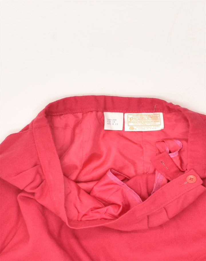 PENDLETON Womens Straight Skirt UK 14 Large W30 Pink Virgin Wool | Vintage Pendleton | Thrift | Second-Hand Pendleton | Used Clothing | Messina Hembry 