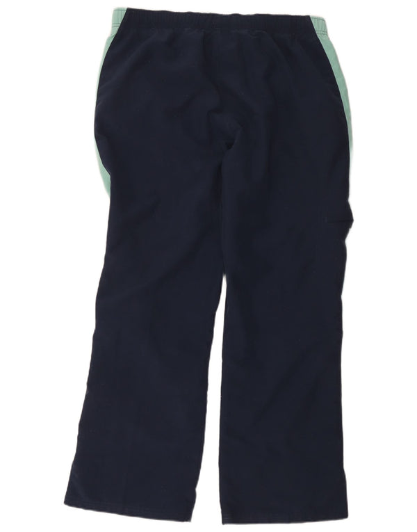 Женские спортивные брюки Reebok Regular, UK 14, большие, темно-синие, с цветными блоками