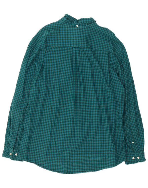 Мужская рубашка Tommy Hilfiger 2XL зеленая, хлопок в мелкую клетку