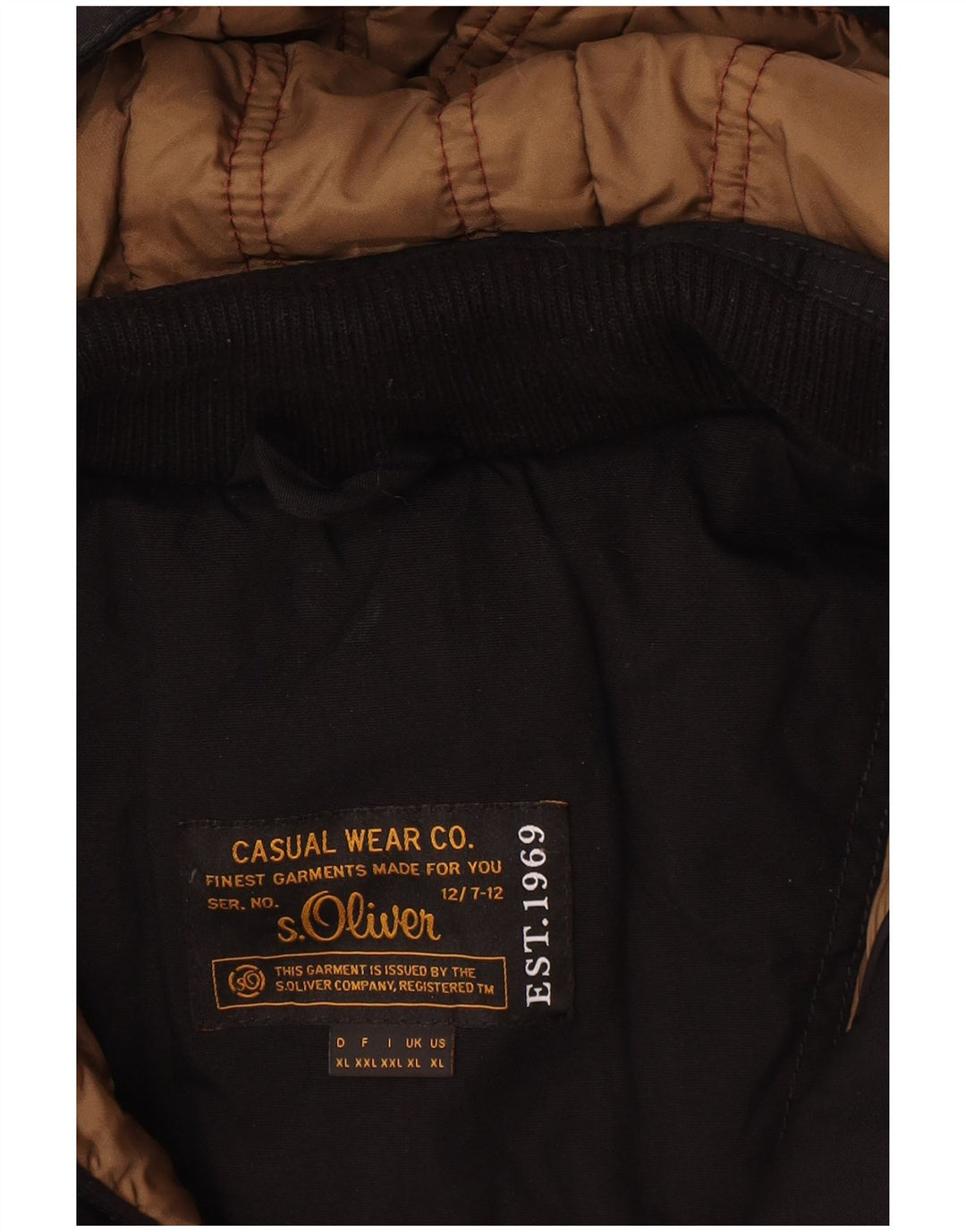 Мужская утепленная куртка S.Oliver UK 42 XL, черный полиэстер