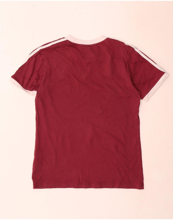 Женская футболка Adidas Top UK 10, маленькая, красная, хлопковая