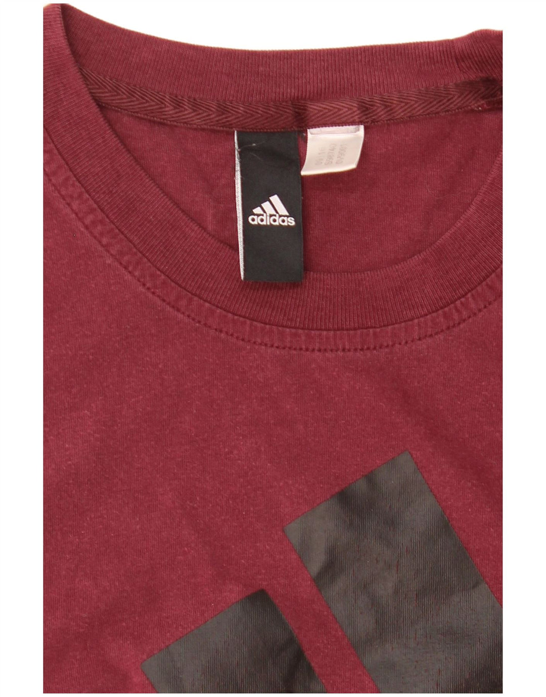 Мужская футболка с рисунком Adidas, маленькая бордовая