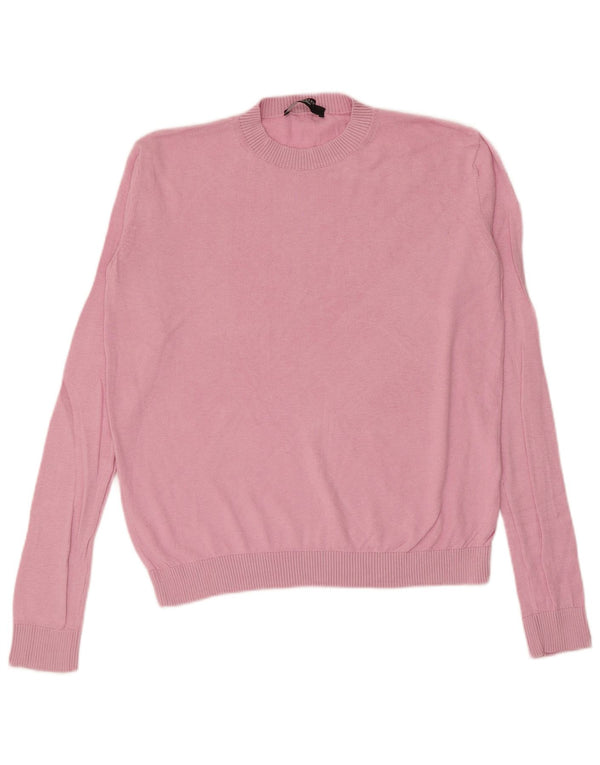 Женский джемпер с круглым вырезом Max Mara UK 14, средний розовый