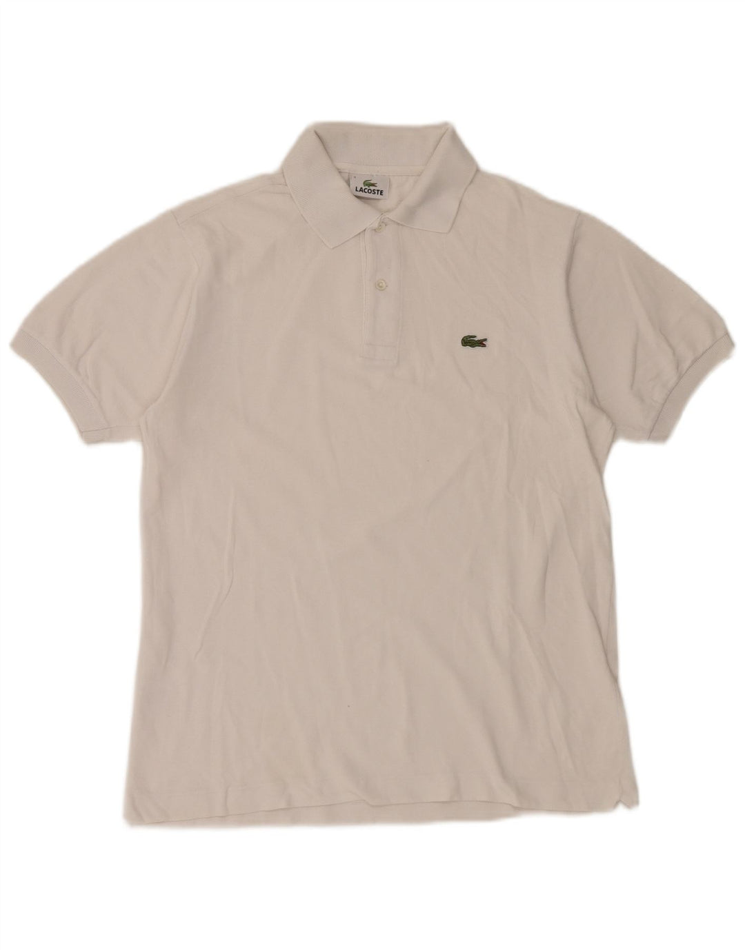 Мужская рубашка-поло Lacoste, размер 3, маленькая, белый хлопок