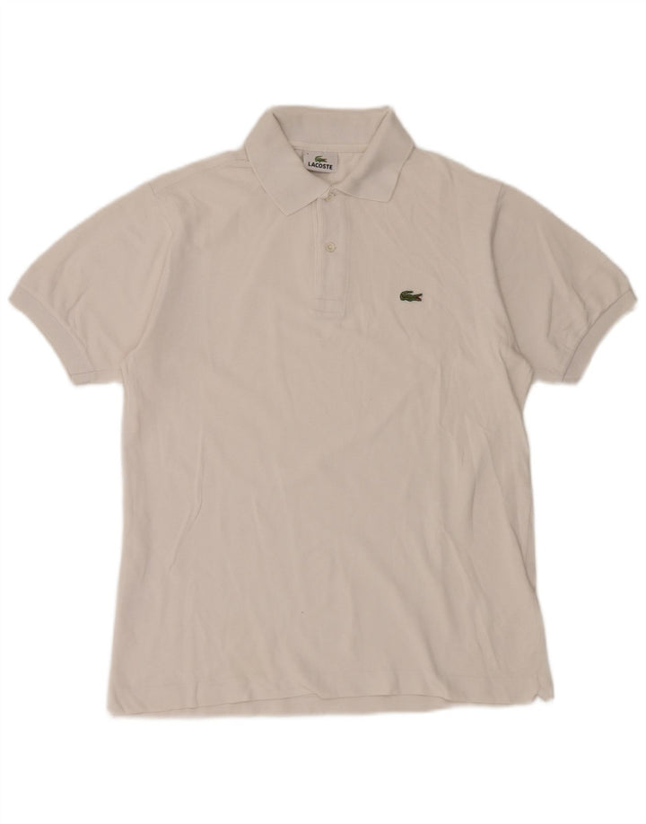 Мужская рубашка-поло Lacoste, размер 3, маленькая, белый хлопок