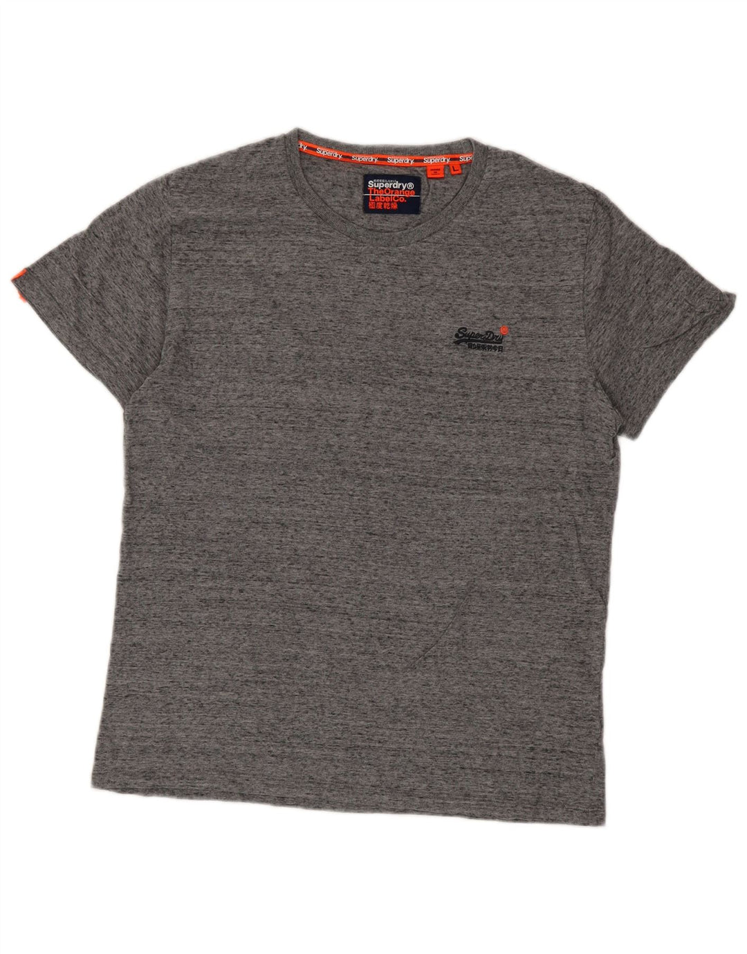 Мужская футболка Superdry, большой серый хлопок с крапинками