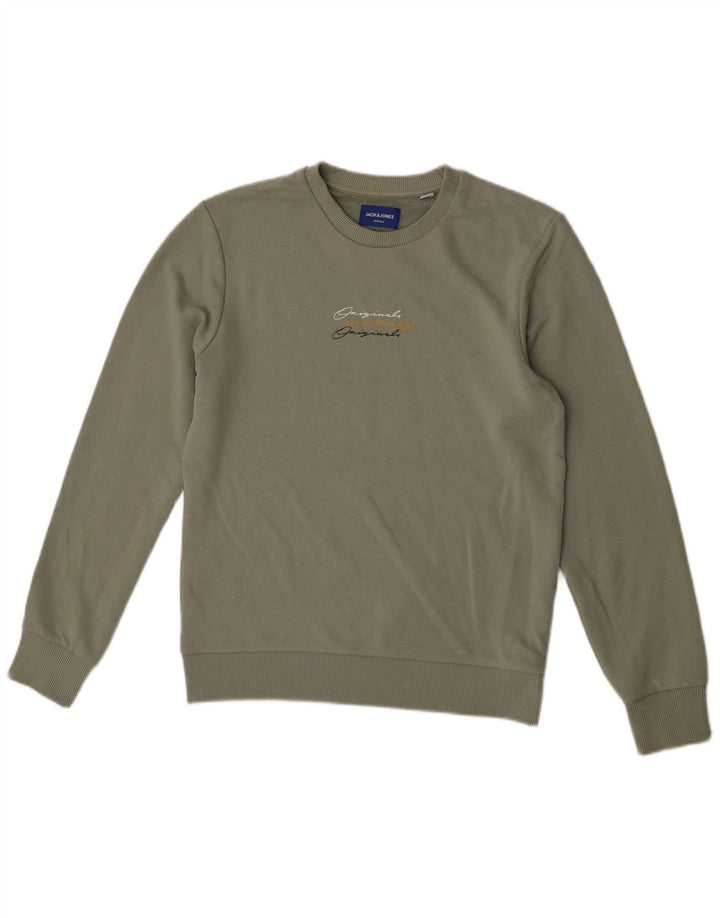 Мужской свитшот с рисунком Jack & Jones, маленький полиэстер цвета хаки