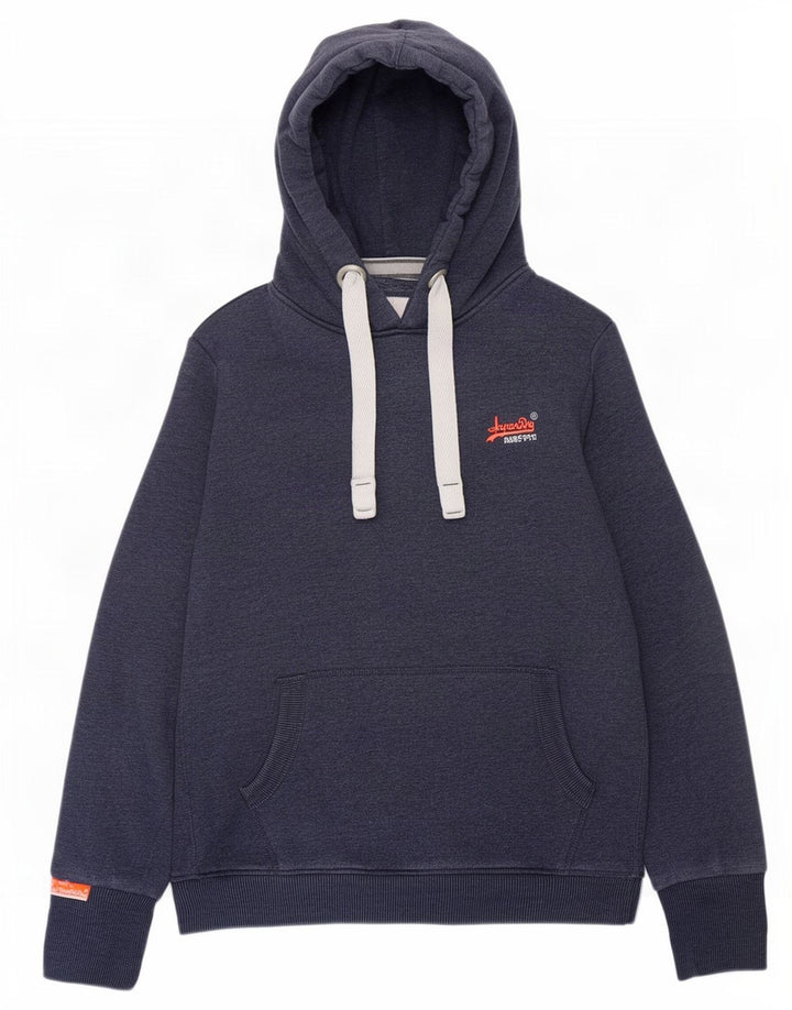 Мужской джемпер с капюшоном Superdry, средний темно-синий, хлопок