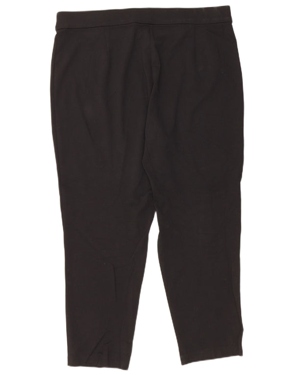 Женские укороченные брюки узкого кроя Marks & Spencer UK 18 XL W36 L25 Черные вискозы