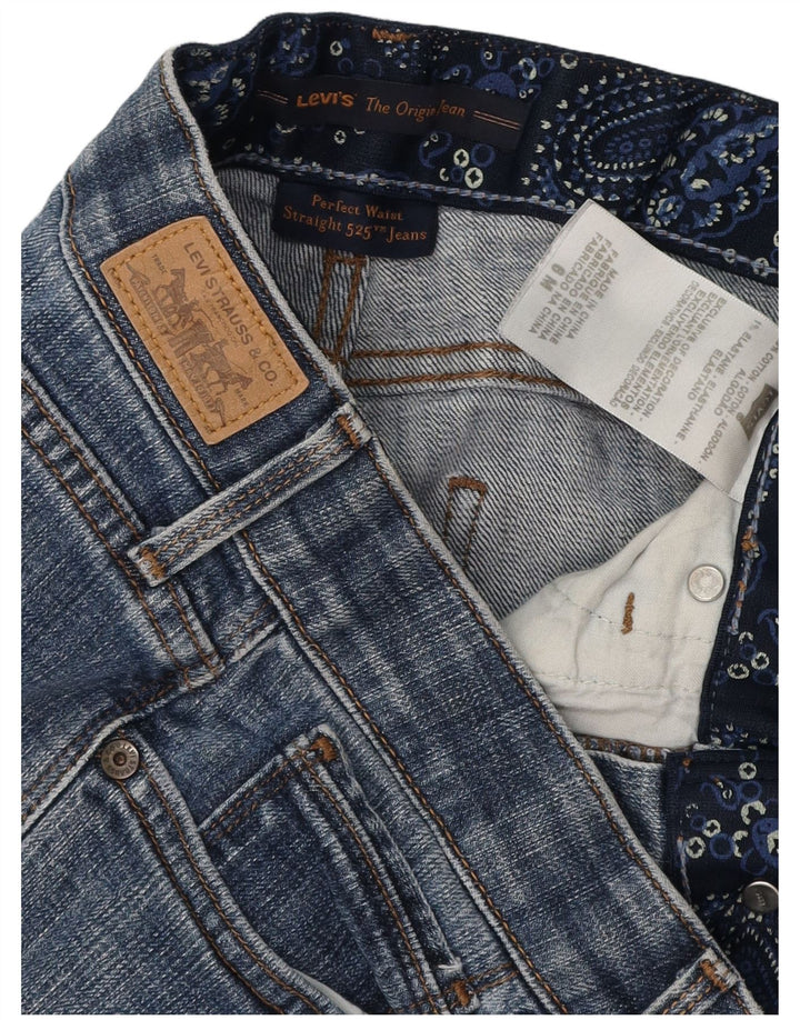 Женские прямые джинсы LEVI'S 525 США 6 Средний W28 L31 Синий хлопок