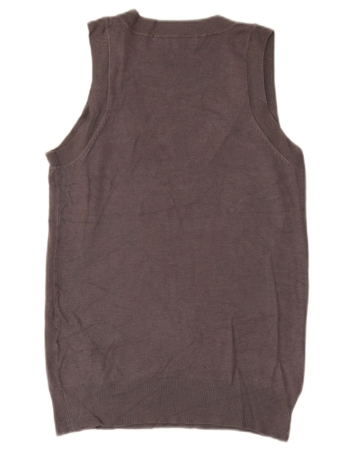 Женская майка Zara Vest UK 12, вискоза среднего серого цвета
