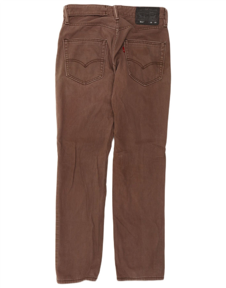 Мужские джинсы Levi's Slim 511 W28 L30, коричневые, хлопок