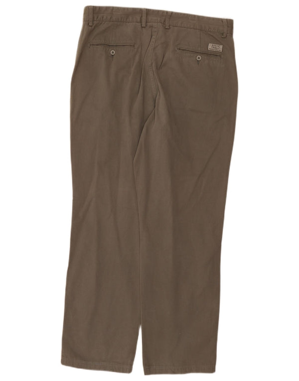 Avirex Mens Straight Chino Trousers W36 L29 Grey Cotton