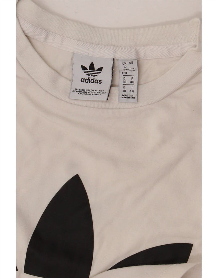 Женская футболка с рисунком Adidas Top UK 12, средний белый
