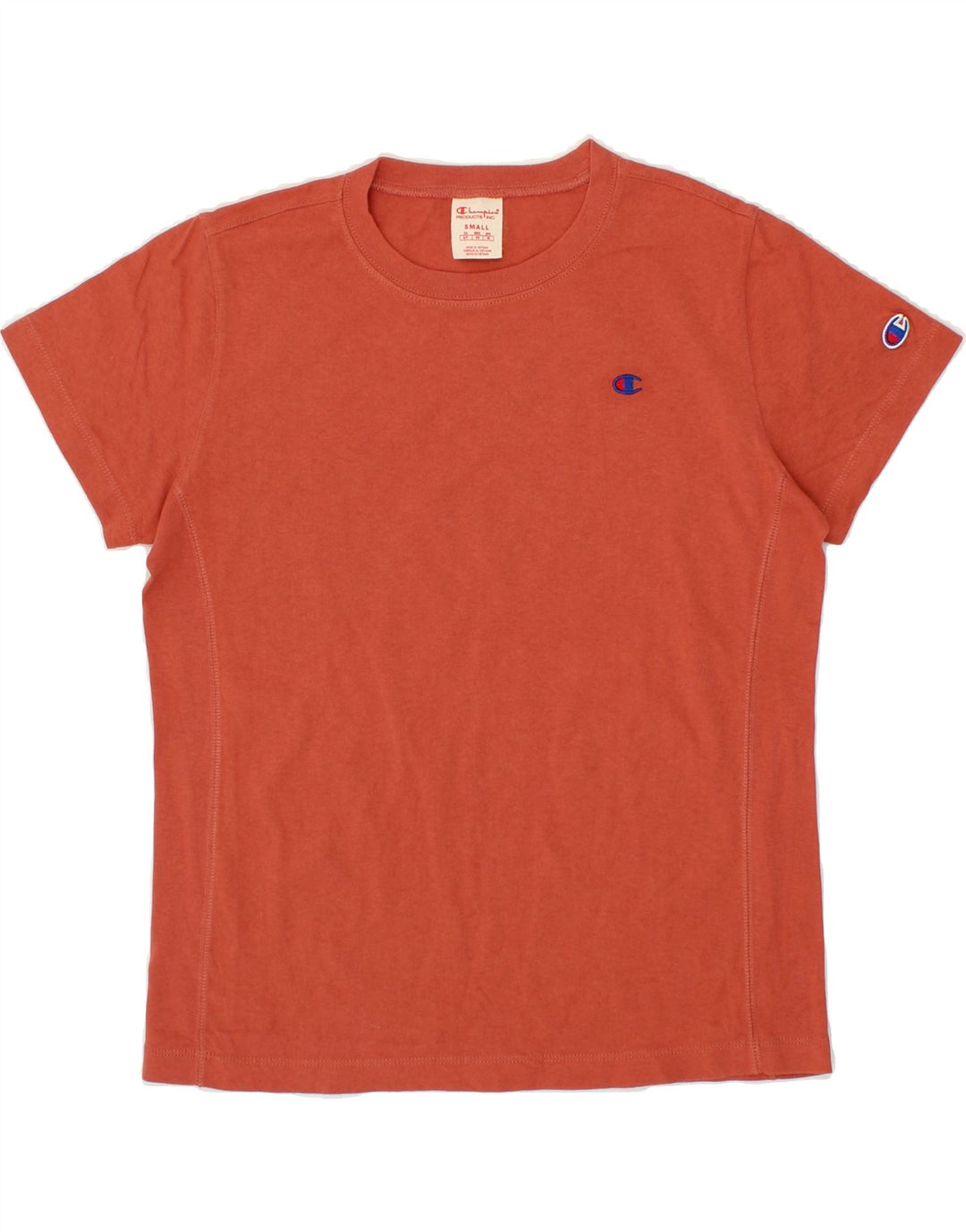 CHAMPION Womens Oversized T-Shirt Top UK 10 Small Red Cotton Vintage Champion and Second-Hand Champion from Messina Hembry 