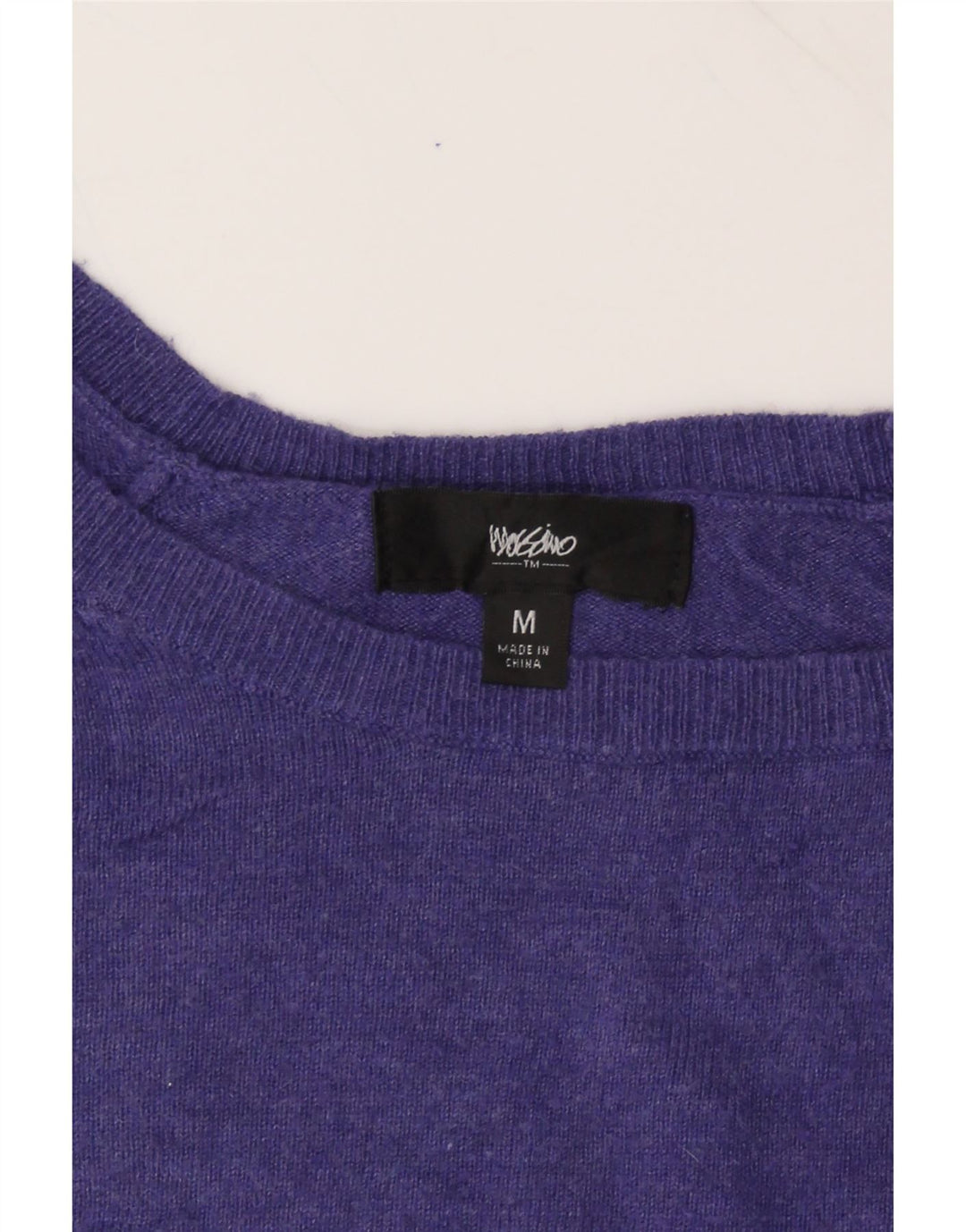 MOSSIMO Womens Boat Neck Jumper Sweater UK 14 Medium Purple Nylon Vintage Mossimo and Second-Hand Mossimo from Messina Hembry 