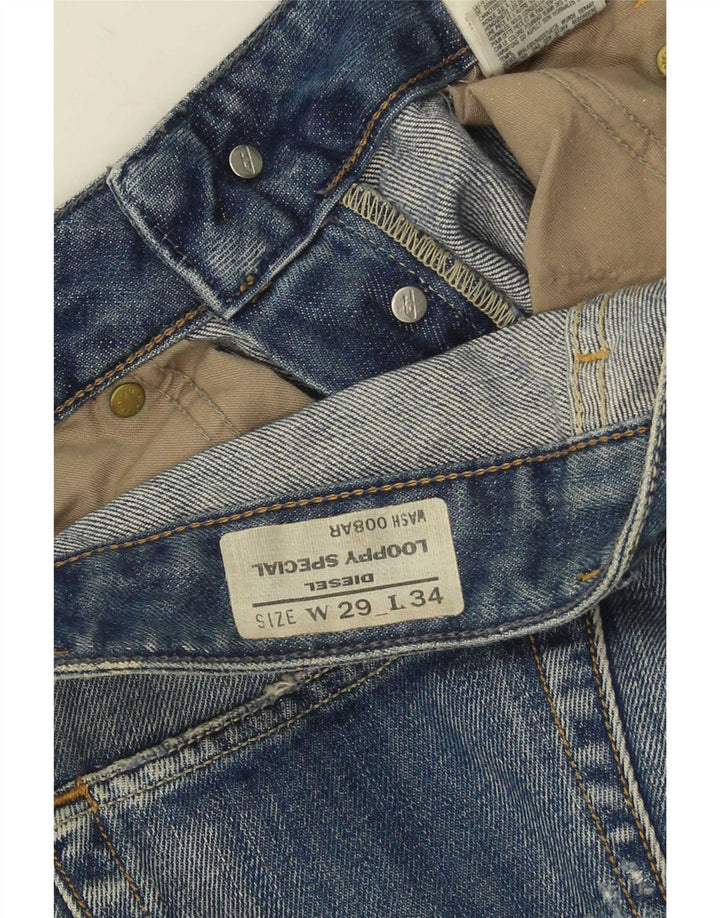 Женские узкие джинсы с потертостями Diesel W29 L34 синие