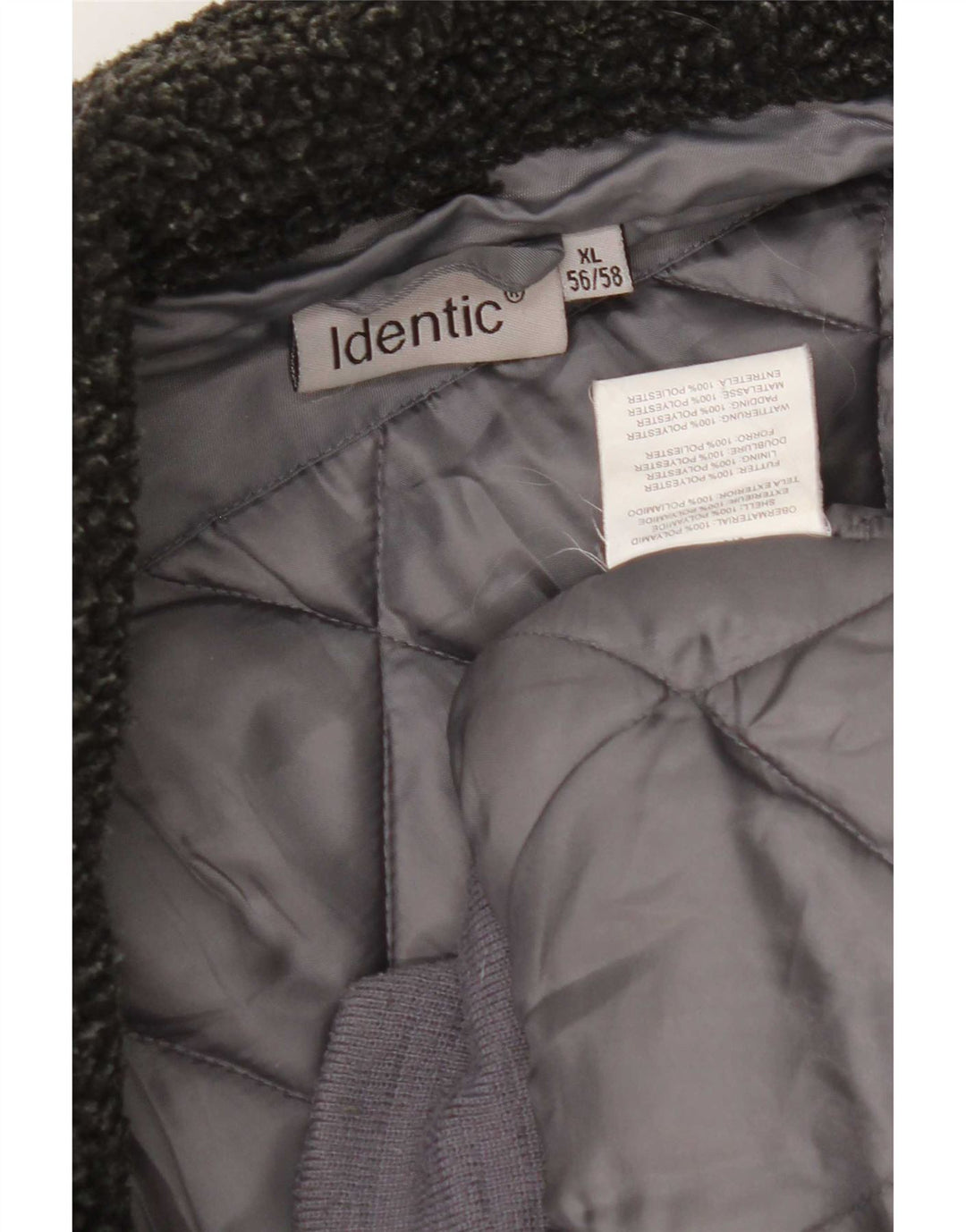 Мужская стеганая куртка Identic IT 56/58 XL Серый нейлон с цветными блоками