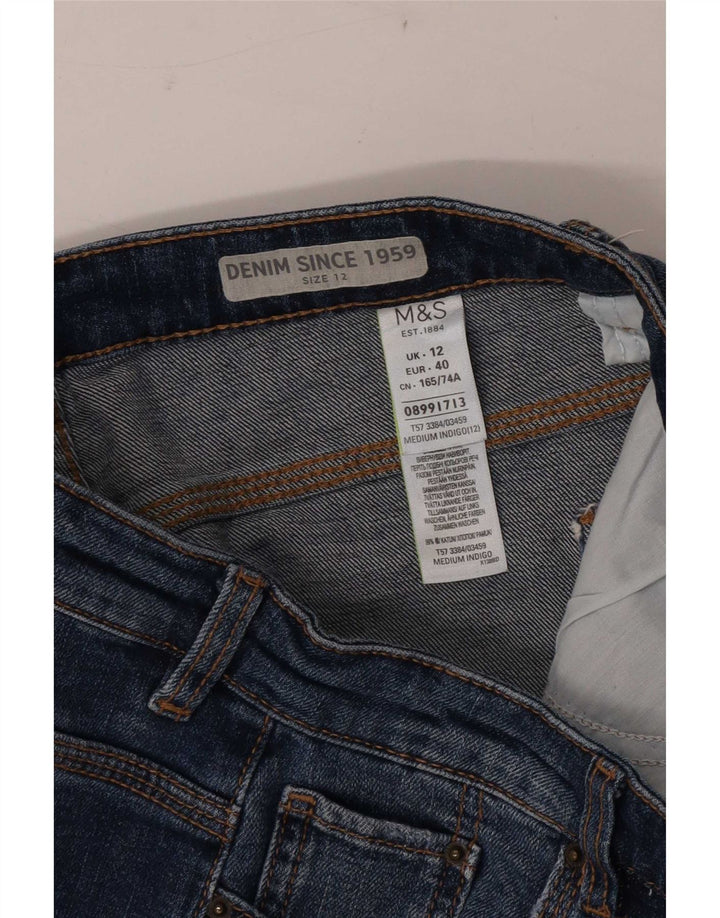Женские джинсовые шорты Marks & Spencer UK 12, средние W30, синие, хлопок