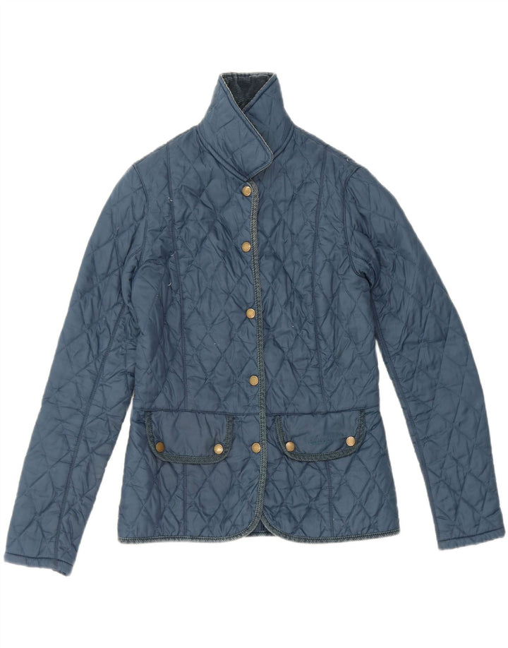 BARBOUR Womens Quilted Jacket UK 10 Small Blue Vintage Barbour and Second-Hand Barbour from Messina Hembry 