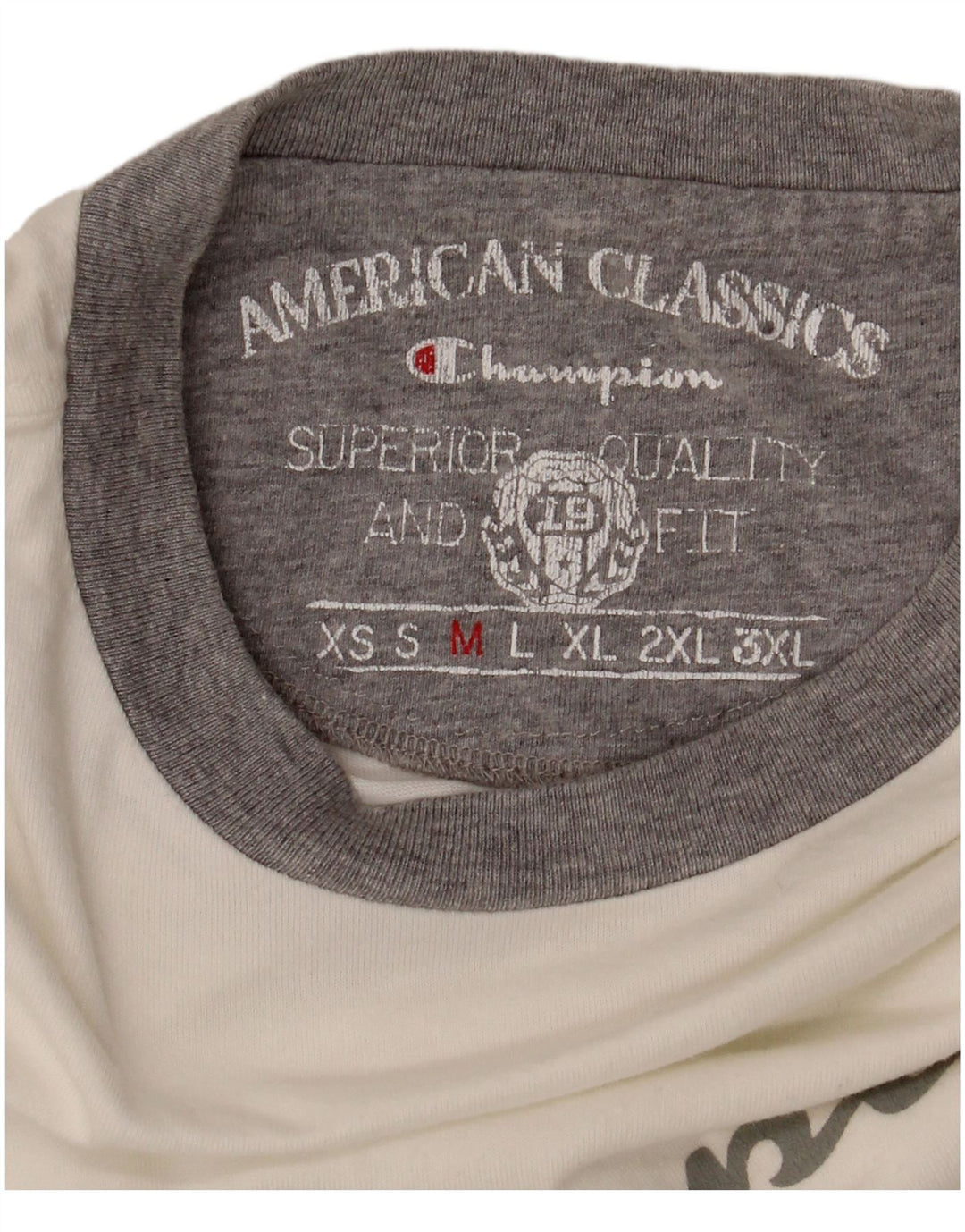 Мужская футболка с рисунком Champion, средний белый цвет