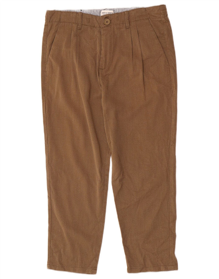 Мужские брюки чинос Jack & Jones W30 L23 коричневые из полиэстера