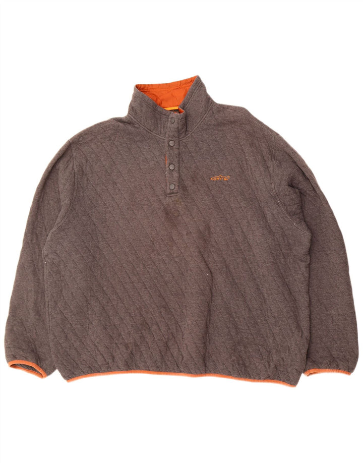 Мужской свитер Orvis с воротником на пуговицах, 2XL, серый хлопок