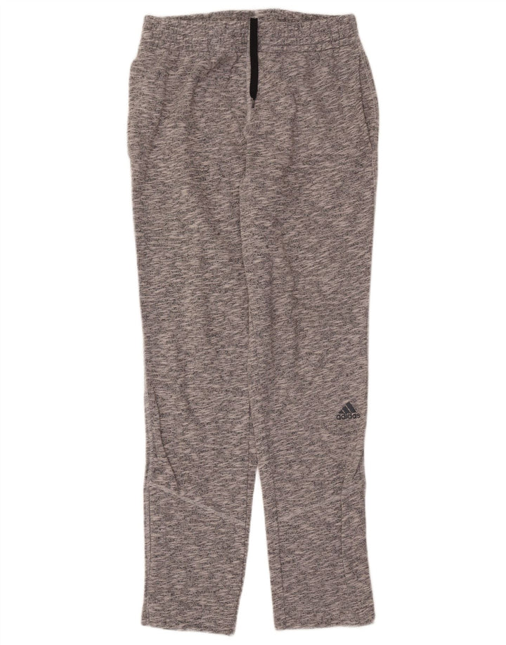 ADIDAS Mens Tracksuit Trousers Joggers Medium  Grey Flecked Cotton