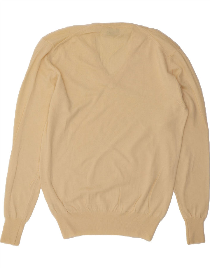PIERRE CARDIN Mens V-Neck Jumper Sweater Medium Beige Wool Vintage Pierre Cardin and Second-Hand Pierre Cardin from Messina Hembry 